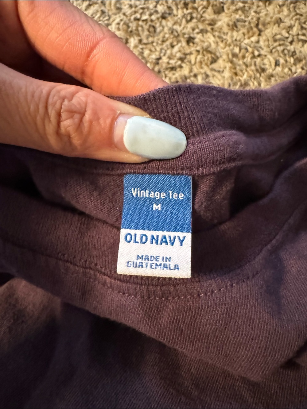 Old Navy Women's Short Sleeve Crewneck Tee - Deep Purple - Picture 2 of 2